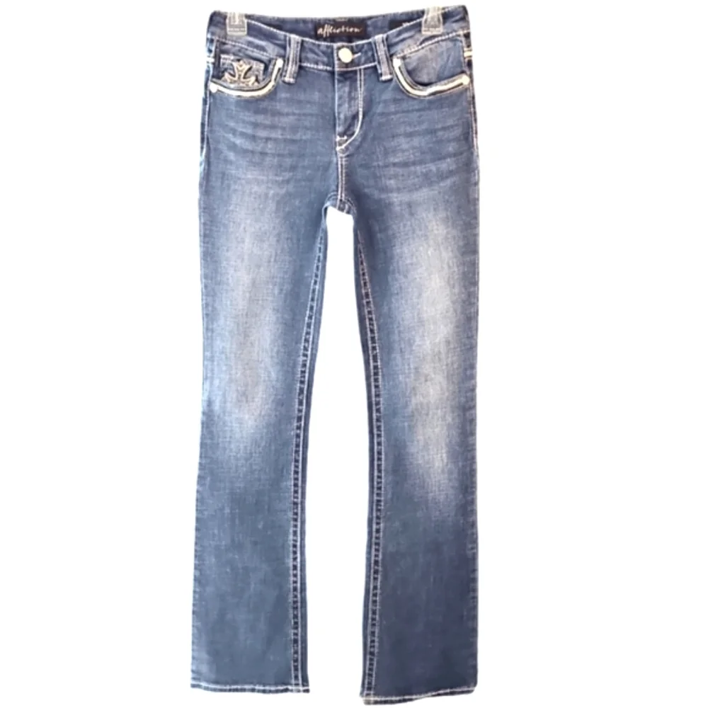 Affliction Jade Bootcut Jeans. Women's Size: Waist 28x33 Inseam. - Picture 9 of 15